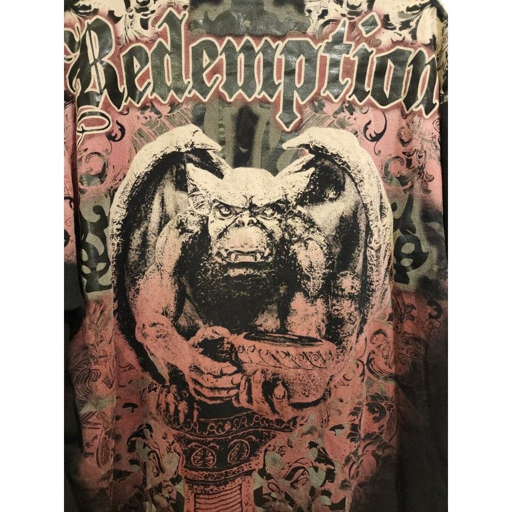 USA MEN'S XAR UNLIMITED 2XL GOTH SKULLS LARGE CALL OUT REDEMPTION 2 SIDED